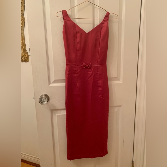 Collectif pink pencil dress xxs - Picture 1 of 4